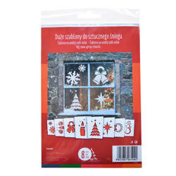 SZABLONY DO SZTUCZNEGO ŚNIEGU 8 SZT. A4