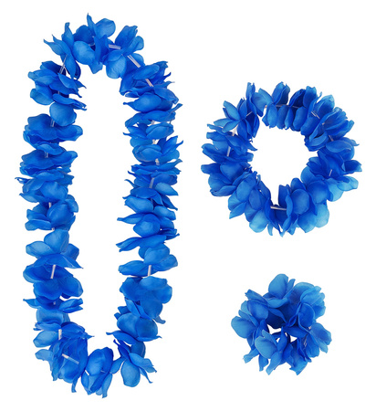 ZESTAW KWIATY HAWAJSKIE NIEBIESKIE 3 ELEMENTY