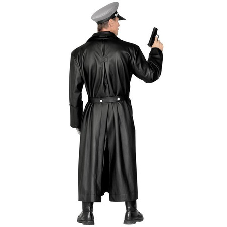 DŁUGI PŁASZCZ GENERAŁA CZARNY GENERAŁ