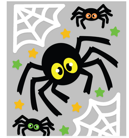 ŻELOWE NAKLEJKI NA OKNO PAJĄKI HALLOWEEN