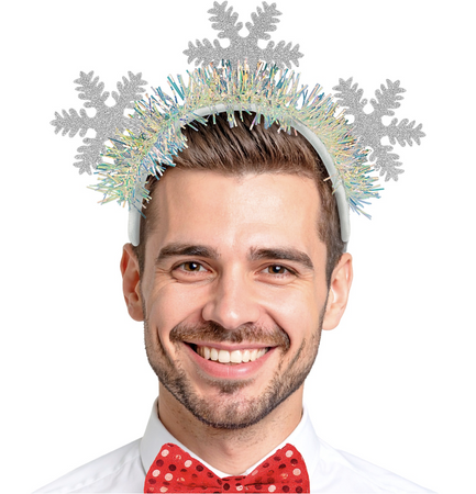 OPASKA Z BROKATOWYMI PŁATKAMI ŚNIEGU