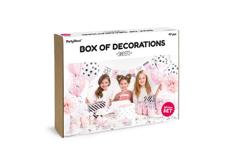 PARTY BOX URODZINOWE SŁODKOŚCI 47el. 