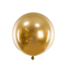 BALON LATEKSOWY METALLIC 60 CM  1 SZT OKRĄGŁY METALLIC GOLD