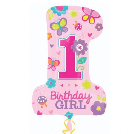 BALON FOLIOWY 48x71cm, ROCZEK CYFRA JEDEN