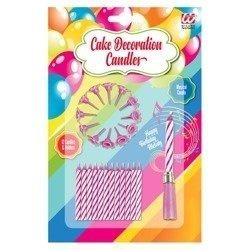 ŚWIECZKI URODZINOWE RÓŻOWE 12 SZT