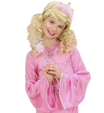 TIARA Z RÓŻDŻKĄ Z PIÓRKAMI KSIĘŻNICZKI 