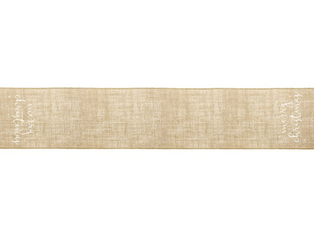BIEŻNIK JUTOWY MERRY CHRISTMAS BIAŁY 50X250 CM