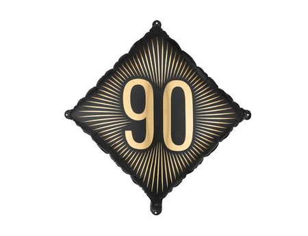 BALON FOLIOWY 90 CYFRA 46 X 46 CM ROMB 