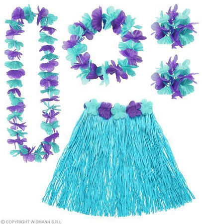 ZESTAW HAWAJSKI NIEBIESKI