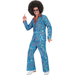 STRÓJ MĘSKI GROOVY NIEBIESKI KWIATY