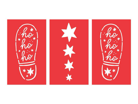 SZABLONY ŚLADY MIKOŁAJA 3 SZT.