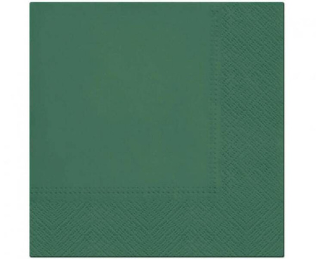 SERWETKI BUTELKOWA ZIELEŃ GŁADKIE 33X33 CM 20 SZT