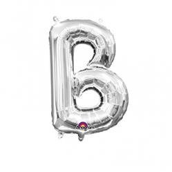 BALON FOLIOWY 22cm x 33cm LITERA B + SŁOMKA