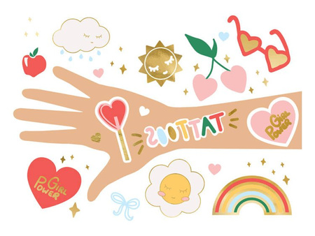 TATUAŻE ZMYWALNE STOKROTKI 14 szt.