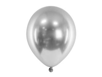 BALONY GLOSSY SREBRNE 46 CM 5 SZT.