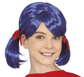 PERUKA NIEBIESKA Z KUCYKAMI DZIECIĘCA