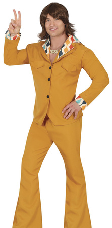 STRÓJ MĘSKI DISCO MUSZTARDOWY