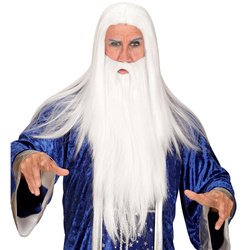 ZESTAW CZARODZIEJA MAGIKA PERUKA BRODA