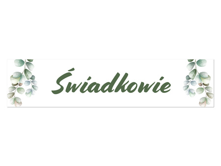 TABLICA REJESTRACYJNA ŚWIADKOWIE EUKALIPTUS 2 SZT