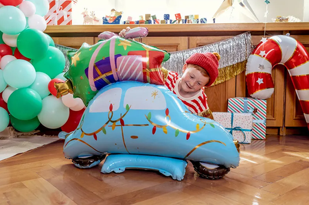 STOJĄCY BALON FOLIOWY AUTKO 102x107 CM