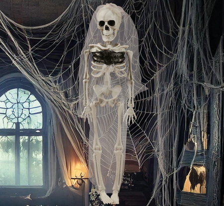 DEKORACJA WISZĄCA SZKIELET PANNA MŁODA 43 CM