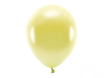 BALONY ECO 30 cm METAL JASNY ŻÓŁTY 10szt