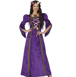 STRÓJ DAMSKI ŚREDNIOWIECZNA DAMA FIOLETOWA