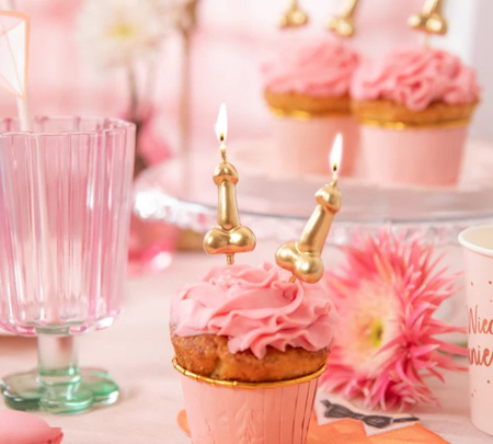 ŚWIECZKI PENISKI ZŁOTE 5 SZT