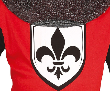 STRÓJ RYCERZA CZARNO-CZERWONY DZIECIĘCY