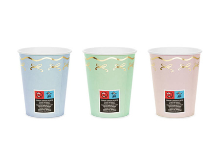 KUBECZKI PAPIEROWE KOKARDKI 220 ML 6 SZT.