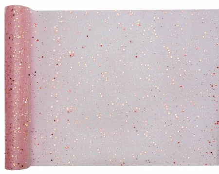 BIEŻNIK BROKATOWY RÓŻOWE ZŁOTO 30 x 500 CM