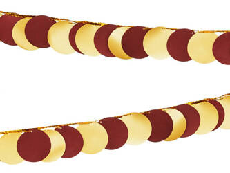 GIRLANDA METALIZOWANA KÓŁKA 2,2 M ZŁOTO-BRĄZOWE