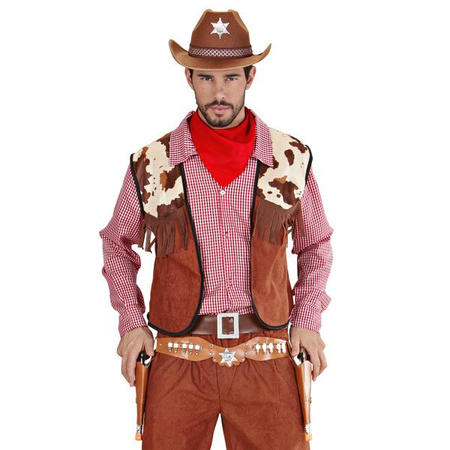 PAS Z KABURĄ BRĄZOWY KOWBOJ