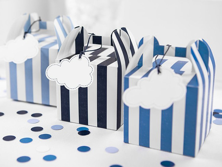 ZAWIESZKI 7,1 x 5,2 cm CHMURKI 6 szt.