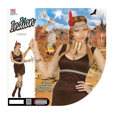 STRÓJ INDIANKI BRĄZOWO-BEŻOWY