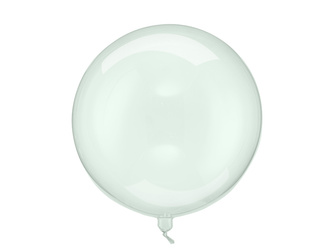 BALON KULA 40 CM TRANSPARENTNY ZIELONY
