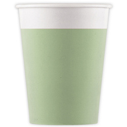 KUBECZKI PAPIEROWE PASTELOWE MIĘTOWE 200 ML 8 SZT.