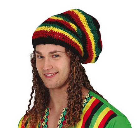 CZAPKA RASTA Z WŁOSAMI