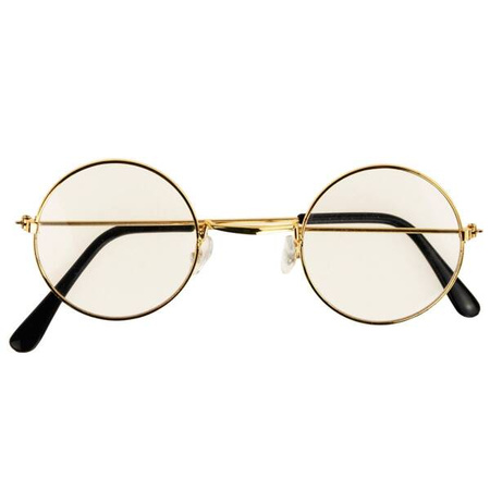 ZŁOTE OKRĄGŁE OKULARY ŚW MIKOŁAJA 