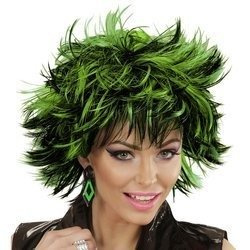 PERUKA ROCKOWA ZIELONO CZARNA