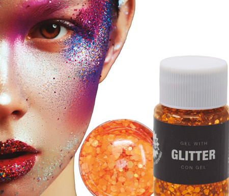 ŻEL Z BROKATEM POMARAŃCZOWY 20 G 