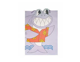 TORBA PREZENTOWA FIOLETOWA REKIN BROKAT 26 X 32 X 10 CM