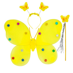 ZESTAW MOTYLKA 3 ELEMENTY ŻÓŁTY