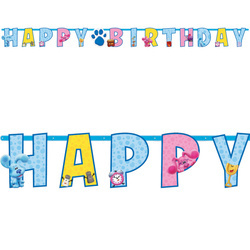 BANER URODZINOWY ŚLADEM BLUE 180 X 15 CM