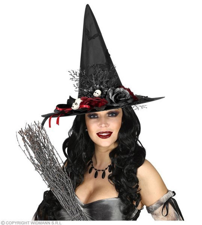 KAPELUSZ CZARNY CZAROWNICY GOTYK