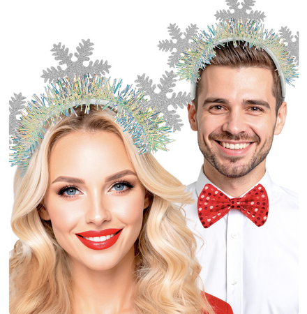 OPASKA Z BROKATOWYMI PŁATKAMI ŚNIEGU