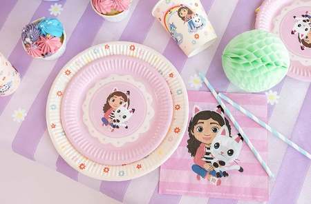 TALERZYKI PAPIEROWE KOCI DOMEK GABI 6 SZT 18 CM 