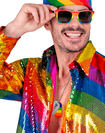 NASZYJNIK SREBRNO-TĘCZOWY PRIDE