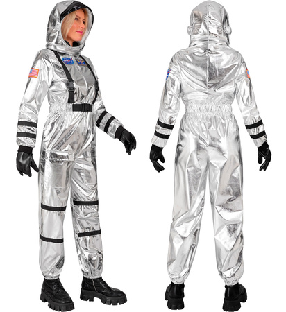 STRÓJ SREBRNY ASTRONAUTA DAMSKI