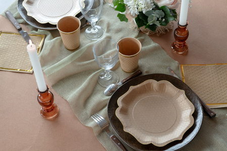 SERWETKI PAPIEROWE ZŁOTE KROPKI KRAFT 33X33 CM 20 SZT